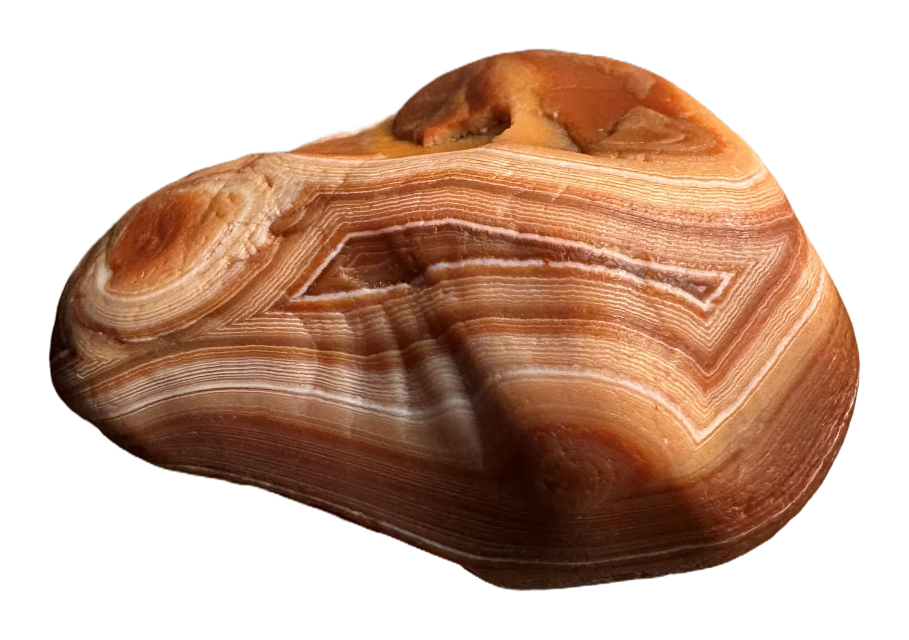A red and white banded Lake Superior agate